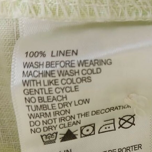 Tommy Bahama Relax Linen Shirt Light Green Long Sleeve Size L - Picture 12 of 14